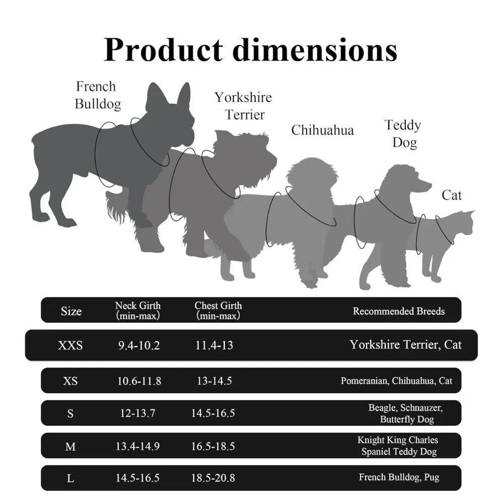 Dog Harness Vest‎ for Small and Medium Dogs No Pull and Leash Set, L